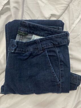 J. Crew Women's Slim Straight Dark Blue Denim Jeans